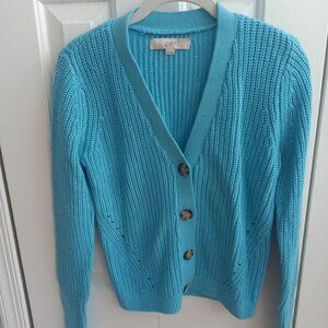 Loft - NWOT - Turquoise Cardigan Sweater - XS